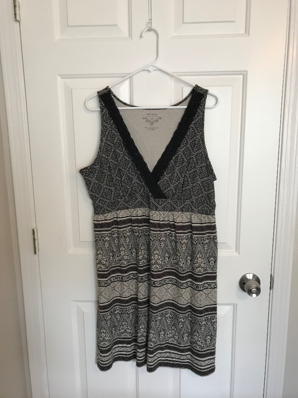 Sonoma Life + Style Surplice Empire Waist Sleeveless Jersey Knit Dress Size XL
